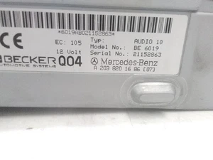A203820168607 audio system cd radio 823084 for MERCEDES CLASE C (W203) BERLINA - Picture 1 of 1