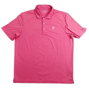 Camisa Polo Vineyard Vines Para Hombre XL Rosa Blanca Rayas Rendimiento Golf Elastizada - Imagen 1 de 11