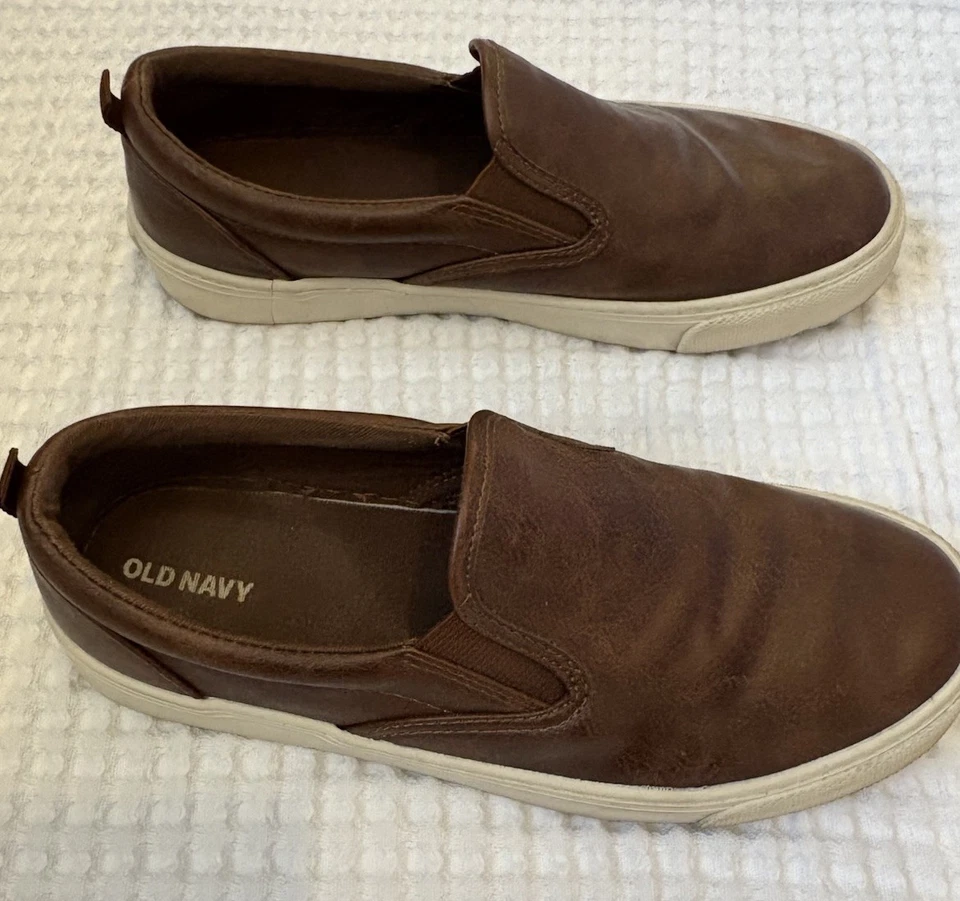 Zapatos Mocasines Informales Jóvenes Niños Viejos Azul Marino Marrón Oscuro Sin Cordones Cuero Sin Cordones Talla 6 Foto 1 de 4