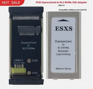 PCIE ExpressCard to M.2 NVMe SSD Adapter Card 2230 X201 X230 T40 Expansion Card - Photo 1/6