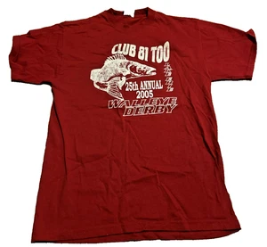 Vintage Y2K 2005 Fishing Tournament Walleye Derby Tshirt Size L - Picture 1 of 5