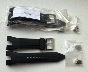 Seiko Arctura 28 mm schwarzes Kautschukband 4A581JTR SNAC21P1 SNAC19P1 SNL049P1 - Bild 1 von 2