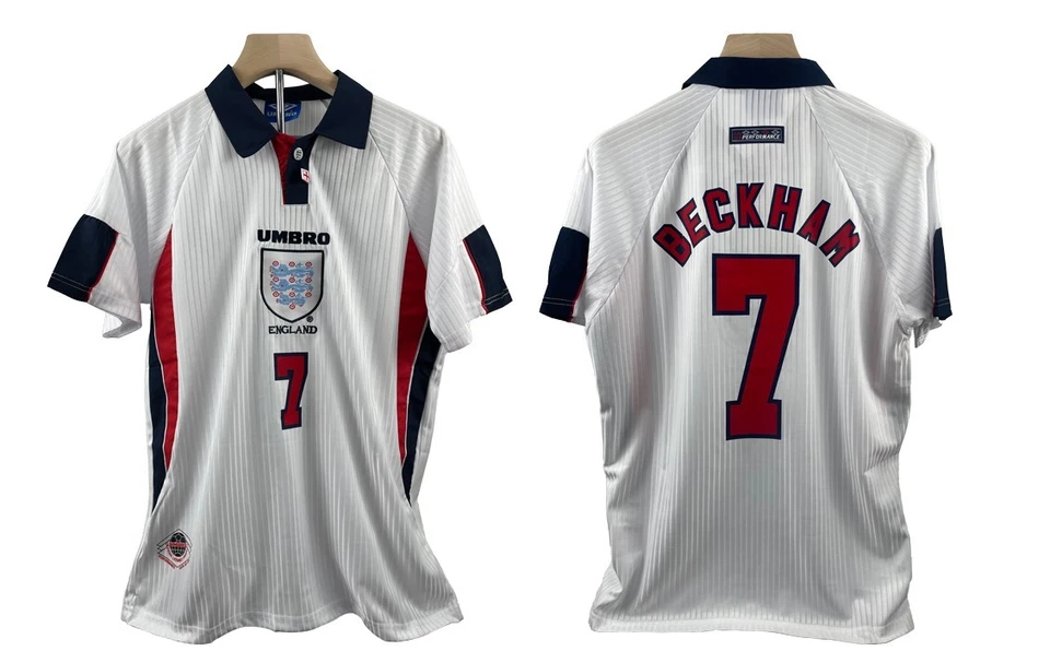 England 2001-2003 Beckham Home Short-Sleeve Jersey - Image 1 of 4