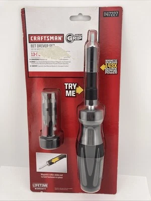 Craftsman Extreme Grip 13 Piece Bit Driver Set Magnetic Collar Ratcheting Ring  - Image 1 of 4