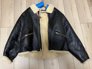 VTG WWII USAAF D-1 Flight Mechanics Jacket Perry Sportswear Shearling 1942 17808 - Picture 1 of 5