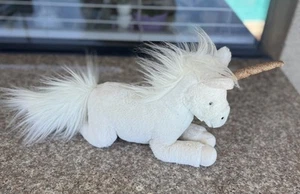 "Jellycat Luna 17"" (Mediano) Unicornio Blanco Peluche Oro Brillo Cuerno" - Imagen 1 de 14
