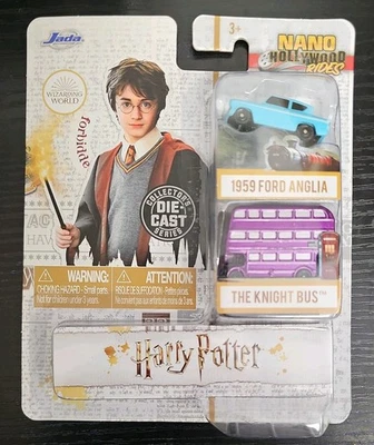 Jada Nano Hollywood Rides Harry Potter 1959 Ford Anglia & The Knight Bus 2 piezas Foto 1 de 2