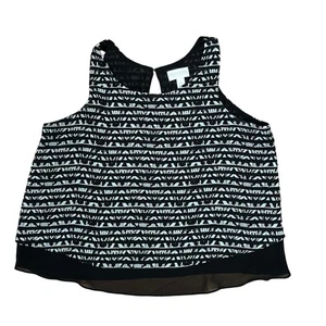 Bisou Bisou Black/grey Sleeveless Lined Top Women Size XS - Picture 1 of 5