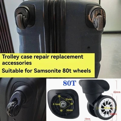 Adecuado para Samsonite 80T Trolley Maleta Equipaje Rueda Accesorios Carrete Silencio Foto 1 de 4