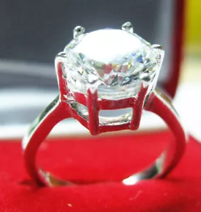 Excellent 5.49 ct white solitaire sterling Silver engagement ring graded $ 967 - Bild 1 von 9