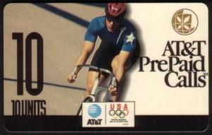 Juegos Olímpicos: Ciclista, Gimnasta, Nadador, Vuldler (Juego de 4) Tarjeta Telefónica USADA - Imagen 1 de 4