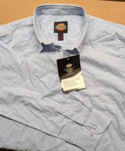 Dickies Womens Oxford Blouse Shirt Light Blue Size 18 Long Sleeve Ex Display - Picture 1 of 3