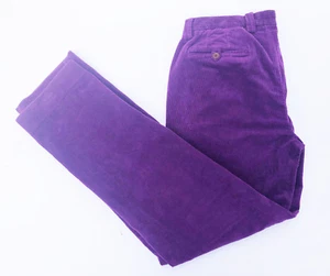 Brooks Brothers Vintage Rare Preppy Purple Mens Wide Whale Corduroy Pants 32/32 - Picture 1 of 5