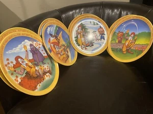 Set Of 1977 McDonald’s Four Seasons Plastic 10” Plate One Plate Per Season - Picture 1 of 6
