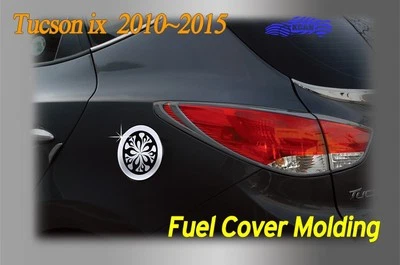 Cubierta de tapa de puerta del tanque de combustible de gasolina moldeada cromada B314 para Hyundai 2010~2015 Tucson ix Foto 1 de 4