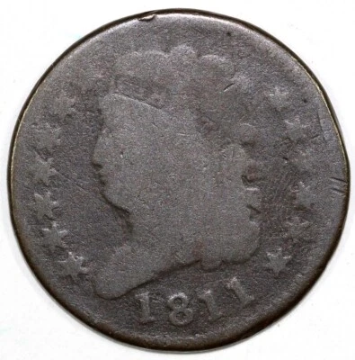 1811 1/2c C-1 Classic Head Half Cent - Image 1 of 2