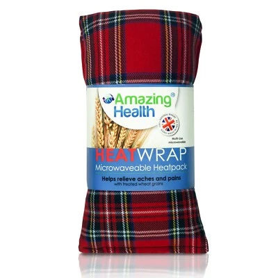 Amazing Health Unscented Hot and Cold Pack for Pain Relief Red Tartan Wheat Bag - Image 1 of 4