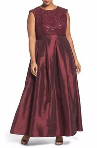 Chetta B Sequin Lace & Taffeta Gown (size 16W) - Picture 1 of 3