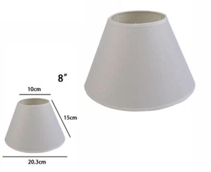 Pantalla Cónica Cono Moderna Lámpara Aplique Blanca E14 Medida 8" - Imagen 1 de 1
