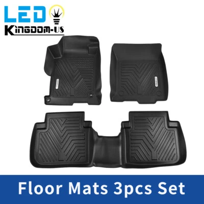 3D Mold Floor Mats For 2013-2017 Honda Accord Sedan All Weather TPE Rubber Liner - Image 1 of 4