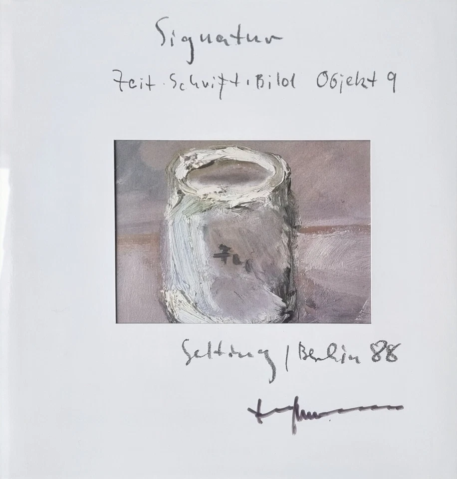 Klaus Fußmann handsigniert nummeriert Zeit  Schrift  Bild Objekt Nr. 9 - Bild 1 von 1