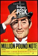MILLION POUND NOTE 1954 Gregory Peck, Jane Griffiths, Joyce Grenfell UK 1-SHEET