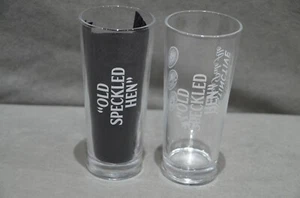 2x Old Speckled Hen Ale Half Pint 10oz Beer Glass Laser Nucleated New CE M20 - Picture 1 of 10