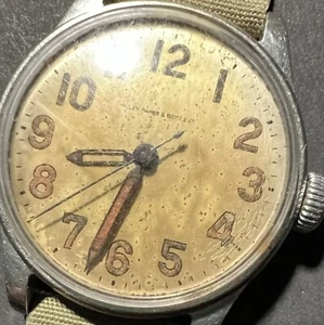 Golden Toned Dial-40’s IWC Military Calvary For Jeweler Bailey Banks &Biddle Co. - Picture 1 of 12