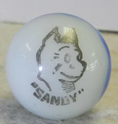 #13926m Vintage Peltier Comic Picture Marble Sandy .65 Inches - Image 1 of 4