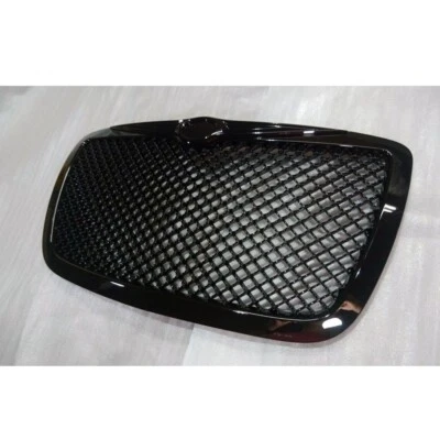 Fits for 05-10 Chrysler 300 300C 4D Sedan Front Hood Grille Shiny Black Bentley - Image 1 of 4
