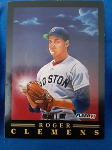 1991 Fleer #9 von 12 Roger Clemens Pro-Visions geknitterter Zustand - Bild 1 von 1
