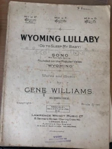 Wyoming Ninna Nanna Spartiti Gene Williams - Foto 1 di 1