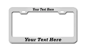 PERSONALIZE Printed & Engraved Stainless Steel Top Quality License Plate Frame - Picture 1 of 12