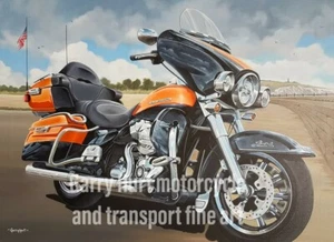 Harley Davidson Ultra Limited Motorcycle A3 Size Limited Edition Print - Picture 1 of 1