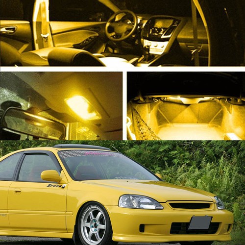 8x T10 LED Bulbs Package Kit White For Car Interior Dome Map License Plate Light