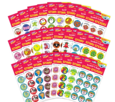 SPRING 2025 TREND Scratch 'n Sniff Stinky Stickers® Retro 80's style 3 ea 75 pcs
