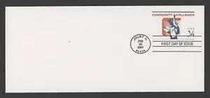 US Scott #U648 34c Community College, Stamped Envelope Entire, Size #10 FDC - Picture 1 of 1