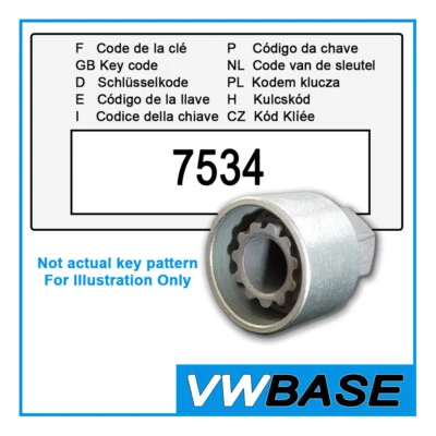 for Vauxhall Security Master Locking Wheel Nut Key 7534 D LWNK Insignia Astra - Image 1 of 4