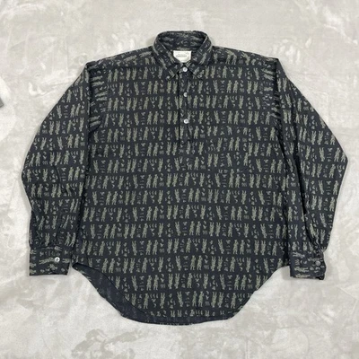 Camisa Penneys Towncraft Para Hombre Mediana Años 50 Novedad Jeroglífico Estampado Egipcio Foto 1 de 4
