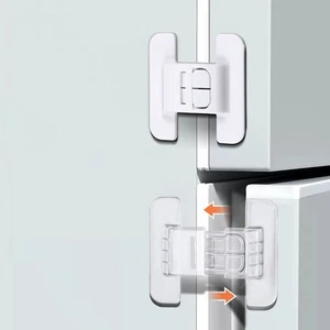 5pcs Lock Buckle Set for Refrigerators and Cabinets Essential for Safety - Bild 1 von 10