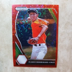 Elmer Rodriguez-Cruz 2021 Panini Prizm Draft Picks Red Disco 80/99 PDP105 - Foto 1 di 7