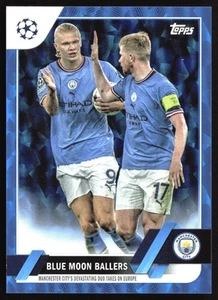 2022-23 Topps UEFA Club Competitions #86 Blue Moon Ballers Icy Blue Foil - Picture 1 of 2