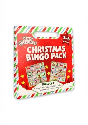 HENBRANDT Christmas Bingo Game Set - Holiday Season Party Family Game Activity 2-6 Players