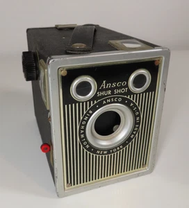Vintage Ansco Shur-Shot 120 Film Box Camera Binghamton NY USA 1940's WORKING - Picture 1 of 9