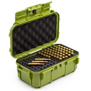 100 Rifle Round Ammo/Bullet Locking Storage Case - Waterproof Universal Ammo ... - Picture 1 of 9