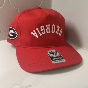 Georgia Bulldogs UGA '47 Brand Red Upside Down Hitch Adjustable Snapback Hat Cap - Picture 1 of 9