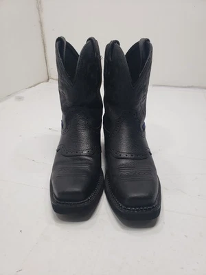 Justin Womens Size 7.5B Gypsy FFA Black Leather Western Boots Style # L9970 - Image 1 of 4