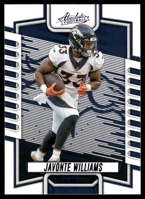 2023 Panini Absolute #54 Javonte Williams Blue - Image 1 of 2