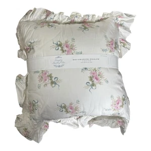 Nuevo Rachel Ashwell Simply Shabby Chic Almohada Rubor Belleza Ramo 17x17 pulgadas - Imagen 1 de 2