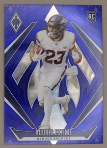 Audric Estime 29/50 2024 Panini Phoenix Blue RC Denver Broncos #156 - Imagen 1 de 2